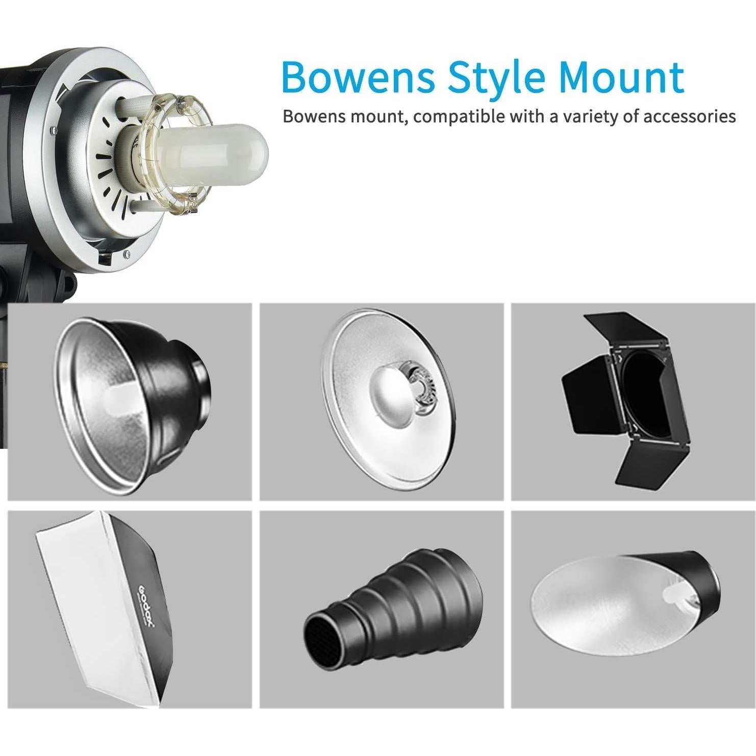 Flash Estroboscópico Godox MS300 300W Inalámbrico 2.4G