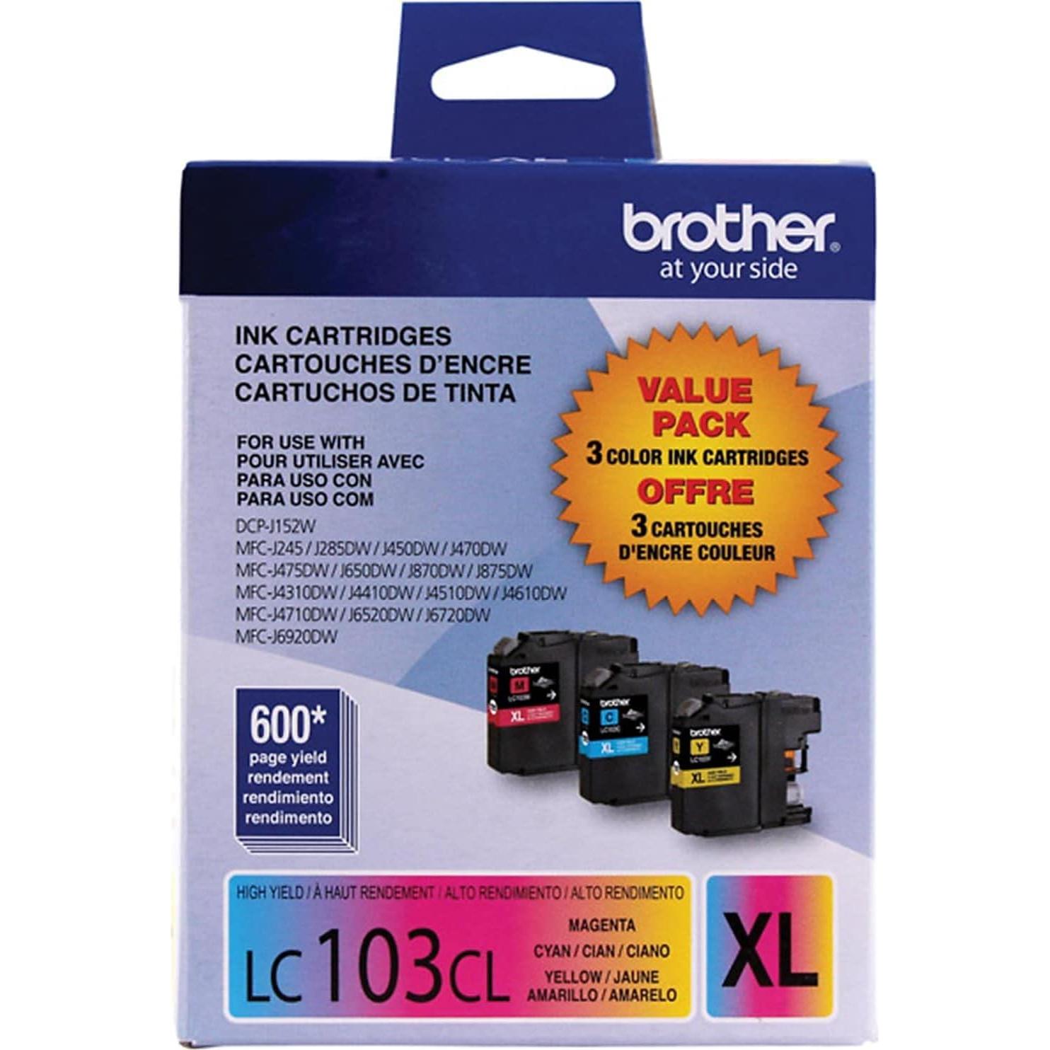 Cartuchos de Tinta Brother LC1033PKS - 3 Colores, 600 Páginas