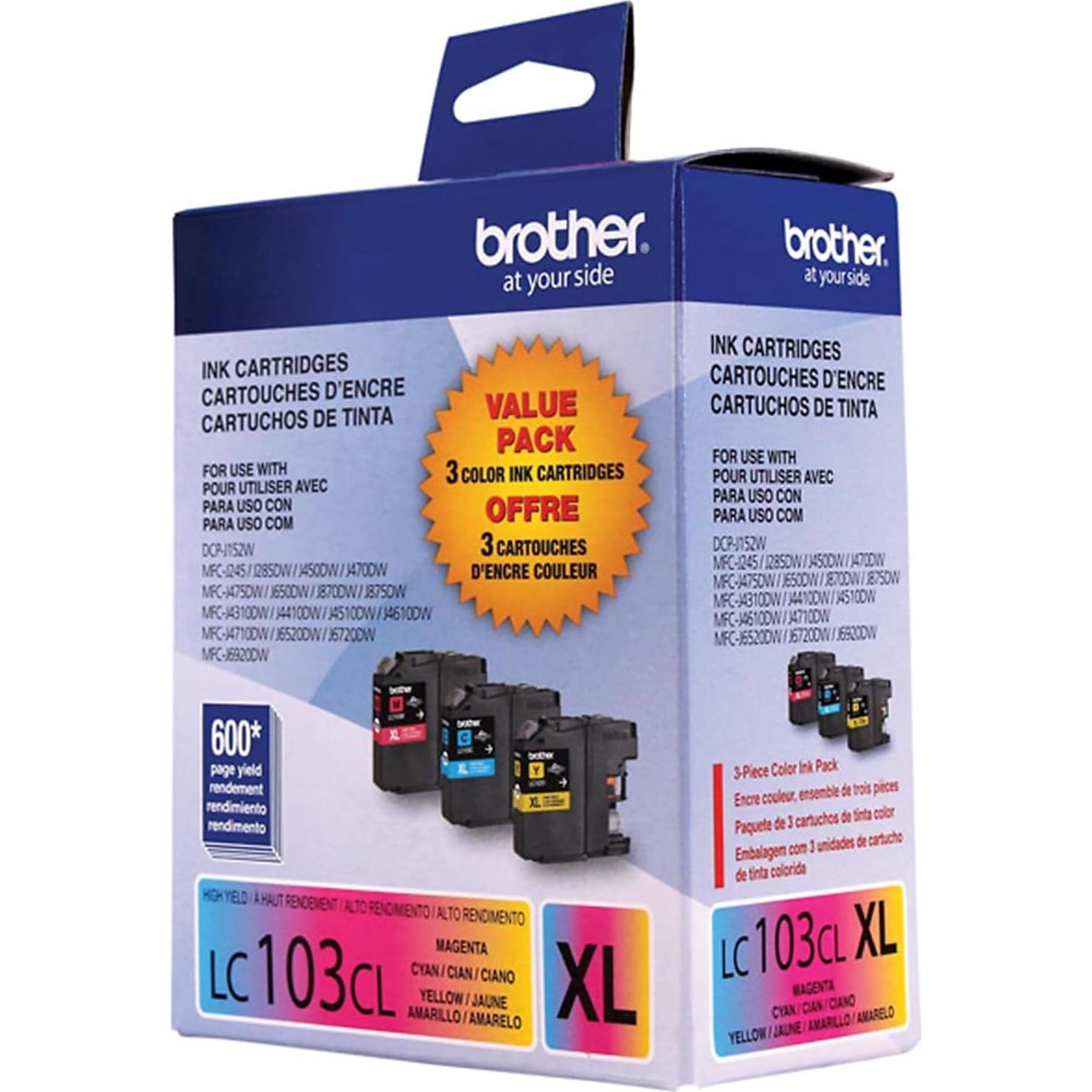 Cartuchos de Tinta Brother LC1033PKS - 3 Colores, 600 Páginas