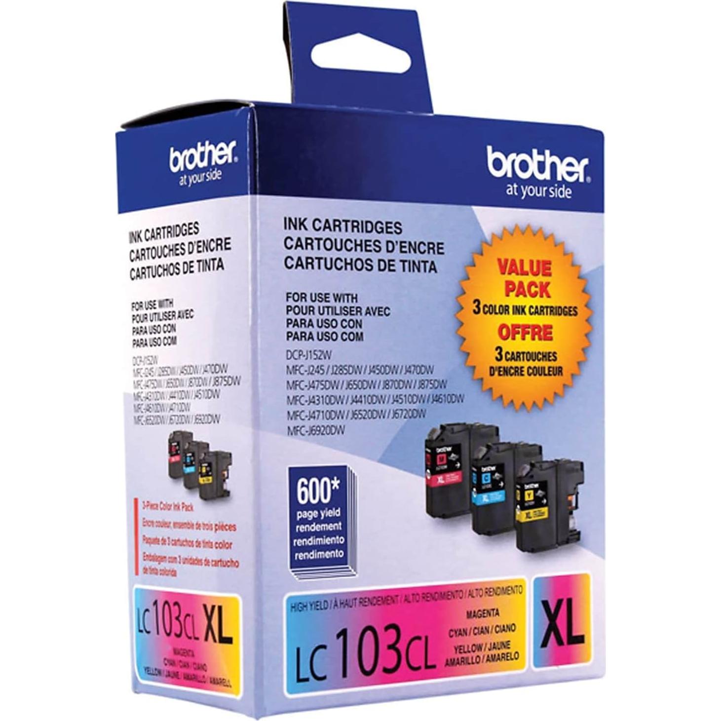 Cartuchos de Tinta Brother LC1033PKS - 3 Colores, 600 Páginas