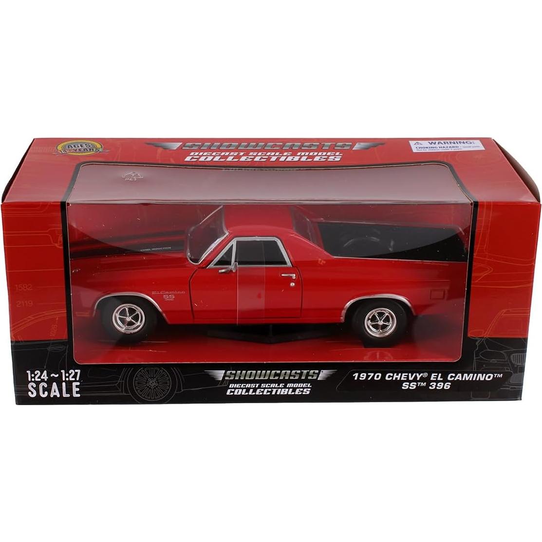 Camioneta Muscle 1970 El Camino SS 396 Showcasts 1/24 Rojo