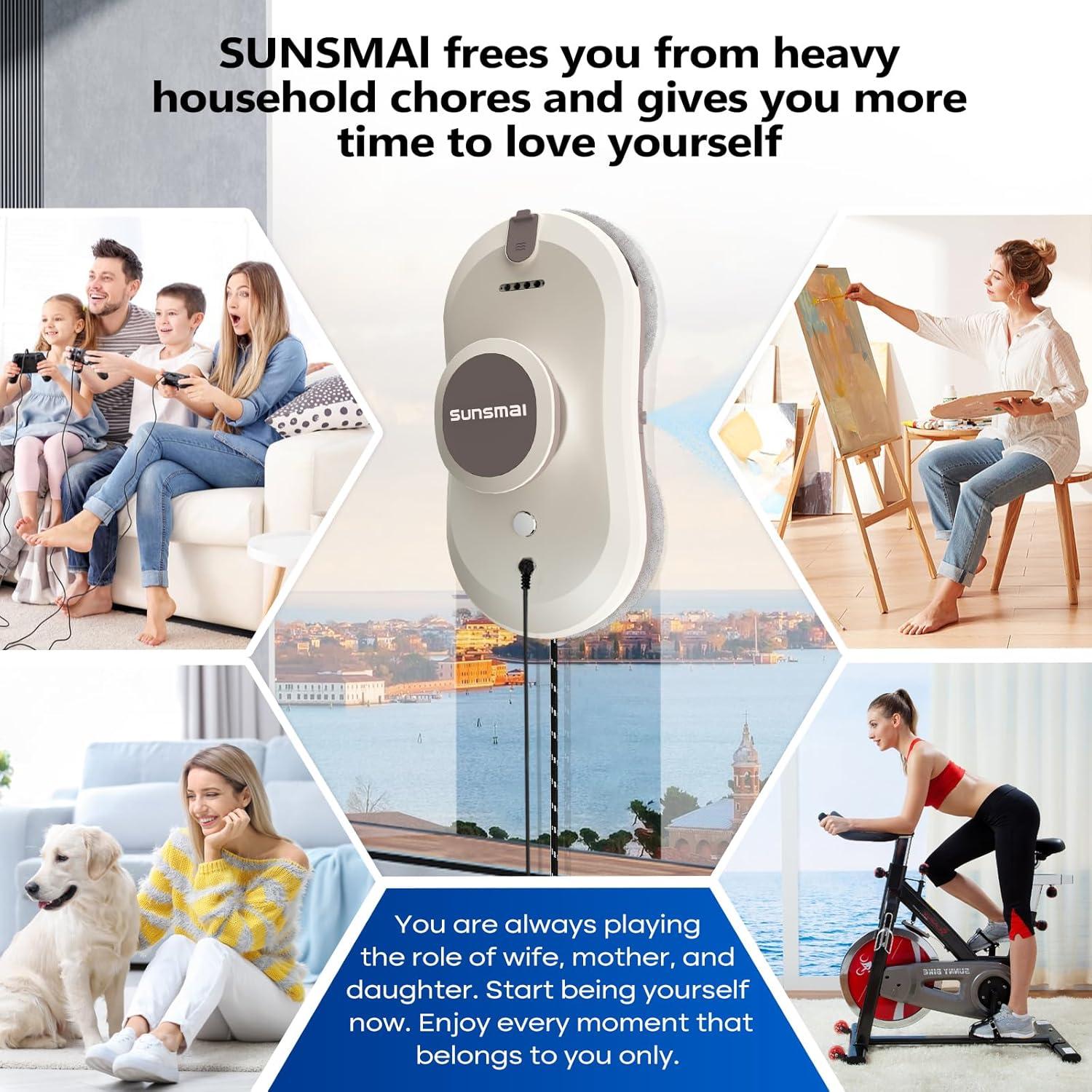 Robot Limpiador de Ventanas SUNSMAI W11 Automático 2800Pa