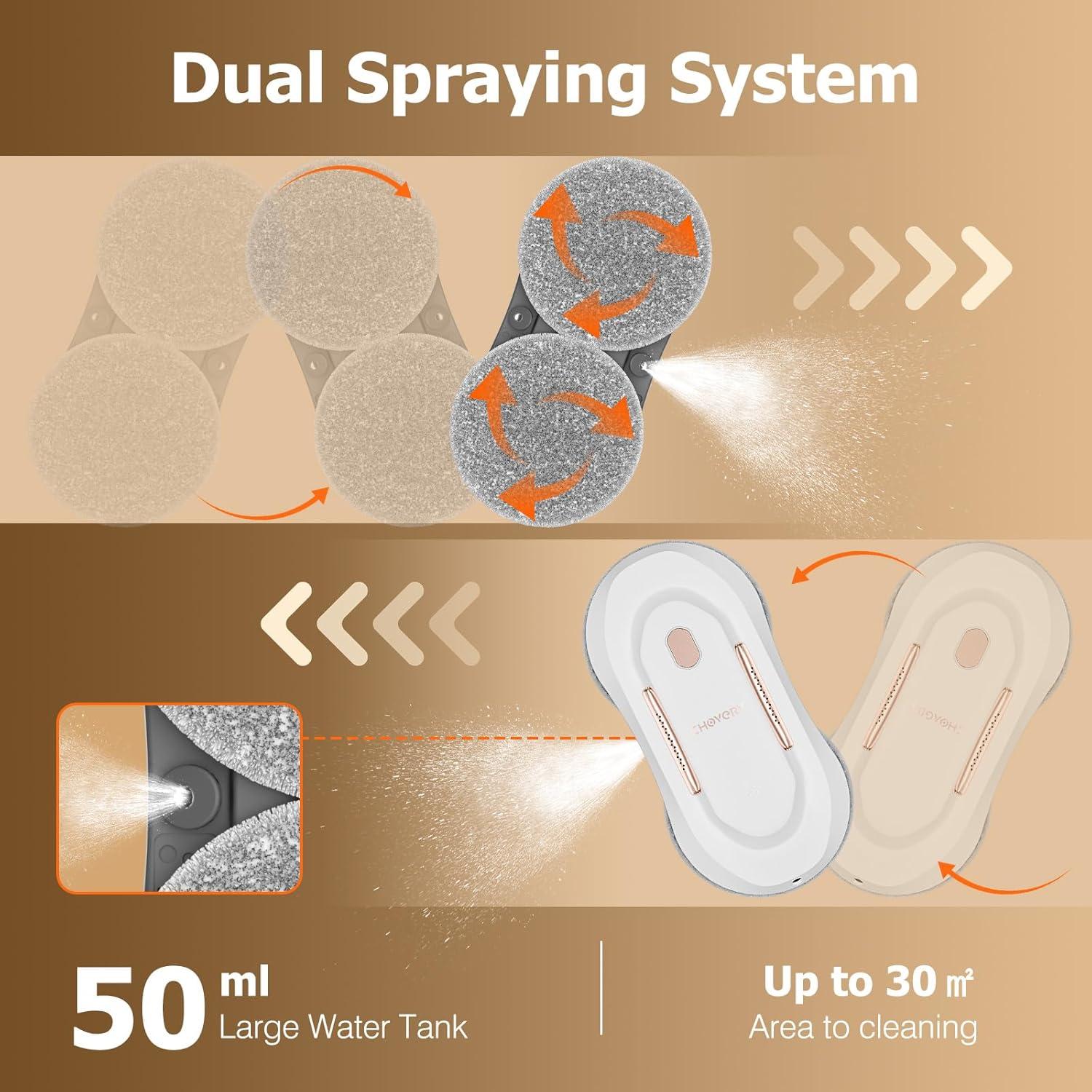 Robot Limpiador de Ventanas CHOVERY CL3 con Control Remoto 3000Pa