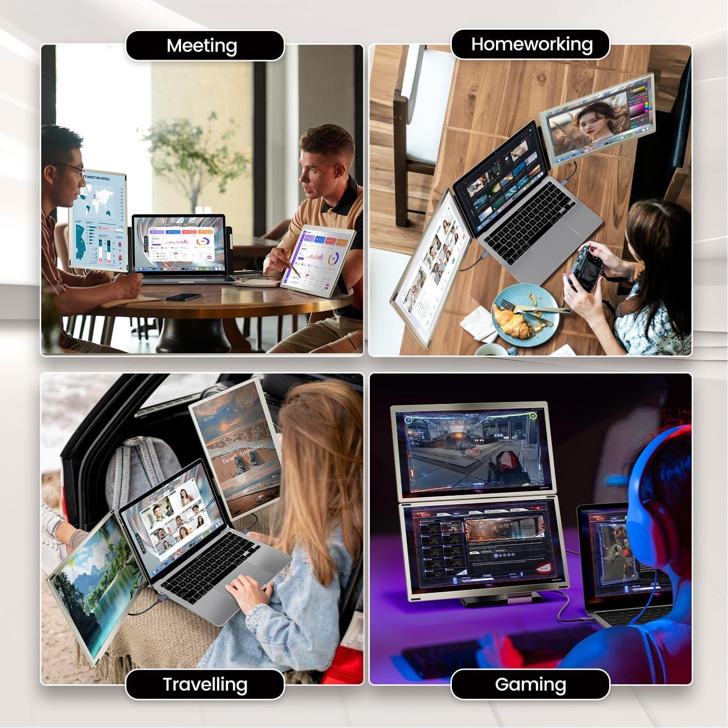 Extensor de Pantalla 15.6" KEFEYA FHD USB-C HDMI Rotación