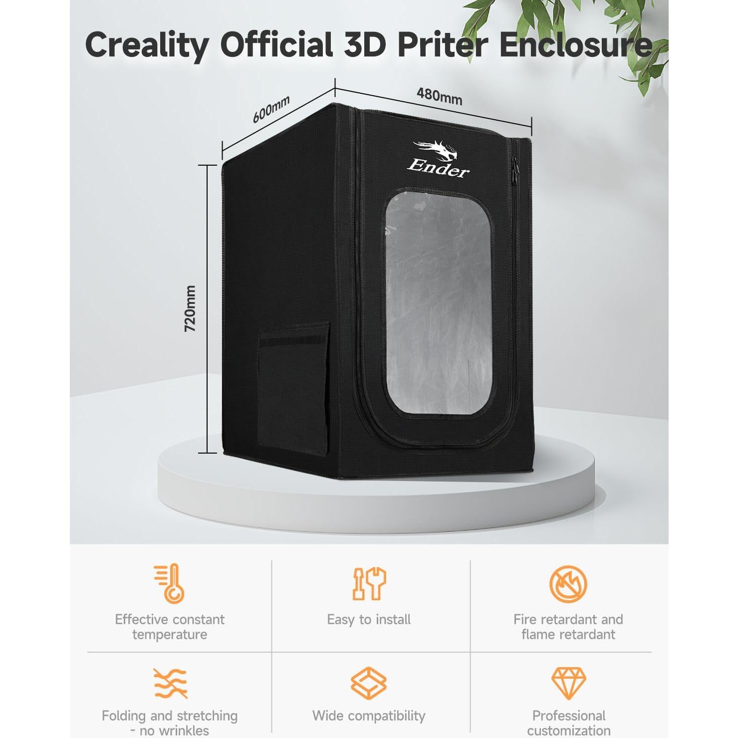 Carpa de Impresora 3D Creality Ender 3 a Prueba de Fuego 480x600x720mm
