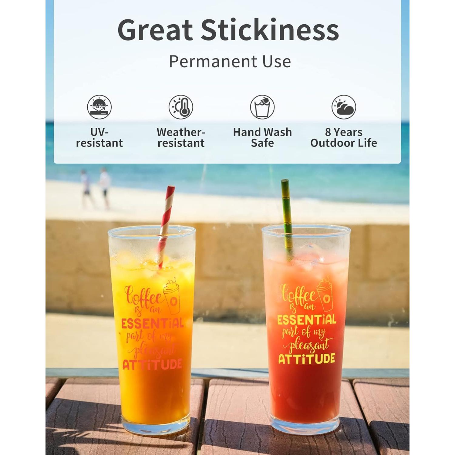 Vinilo Adhesivo Permanente Sooez 50 Paquetes 30.48x30.48cm