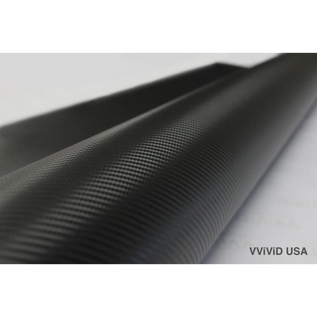 Vinilo Fibra de Carbono Negra VViViD 1.5m x 0.3m para Autos