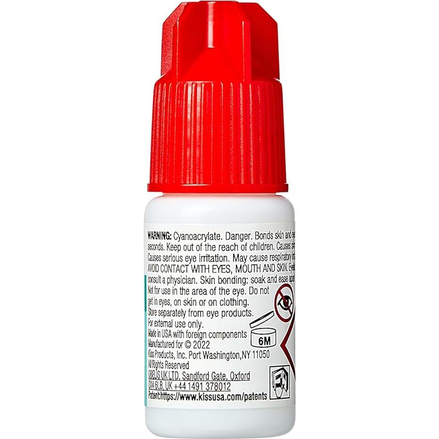 KISS PowerFlex Maximum Speed Nail Glue - Fast Drying Adhesive for Glue-On Nails & Repairs with Nozzle Tip Applicator, Ideal for Tips & Wraps, Net Wt. 0.10 oz (3g)