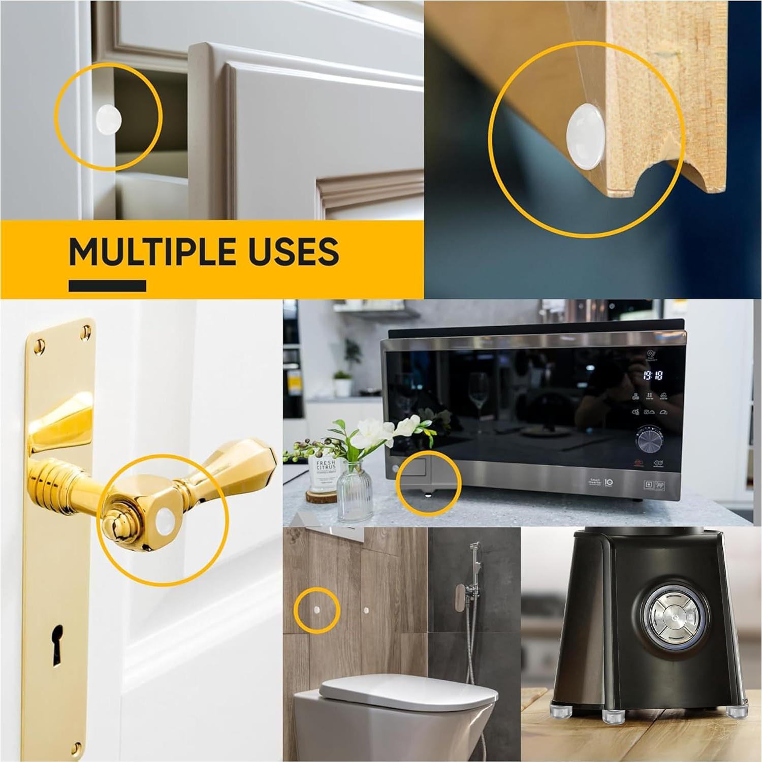 74 Almohadillas Silicona Transparentes Vellax - Amortiguadores Puertas