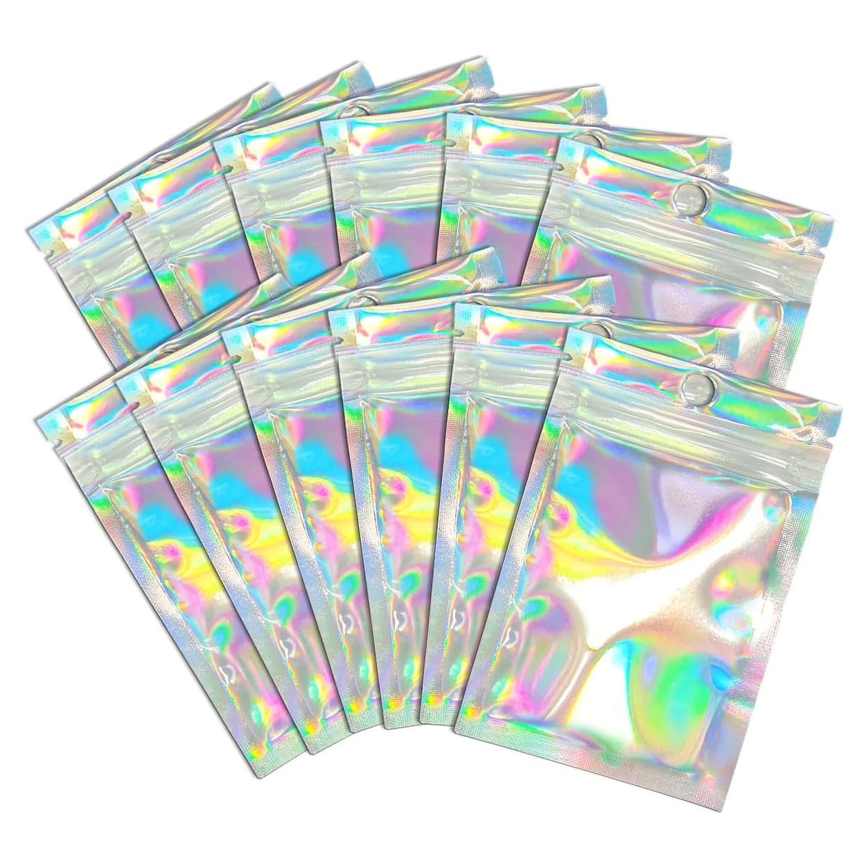 Bolsas Reutilizables Holográficas Trunple 100 PCS 5.8x7.6 cm