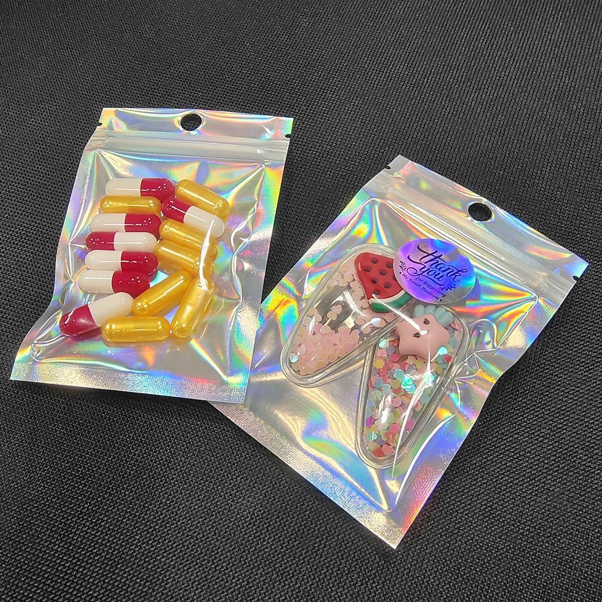 Bolsas Reutilizables Holográficas Trunple 100 PCS 5.8x7.6 cm
