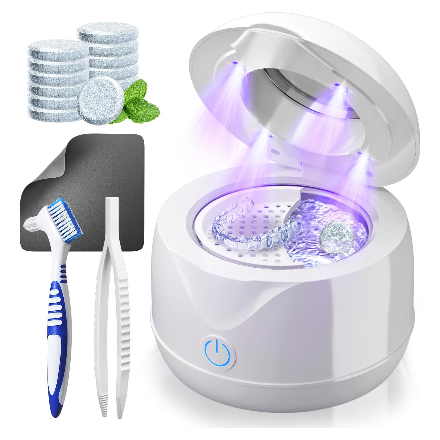 Limpiador ultrasónico Gyreuni para retenedores y aparatos dentales