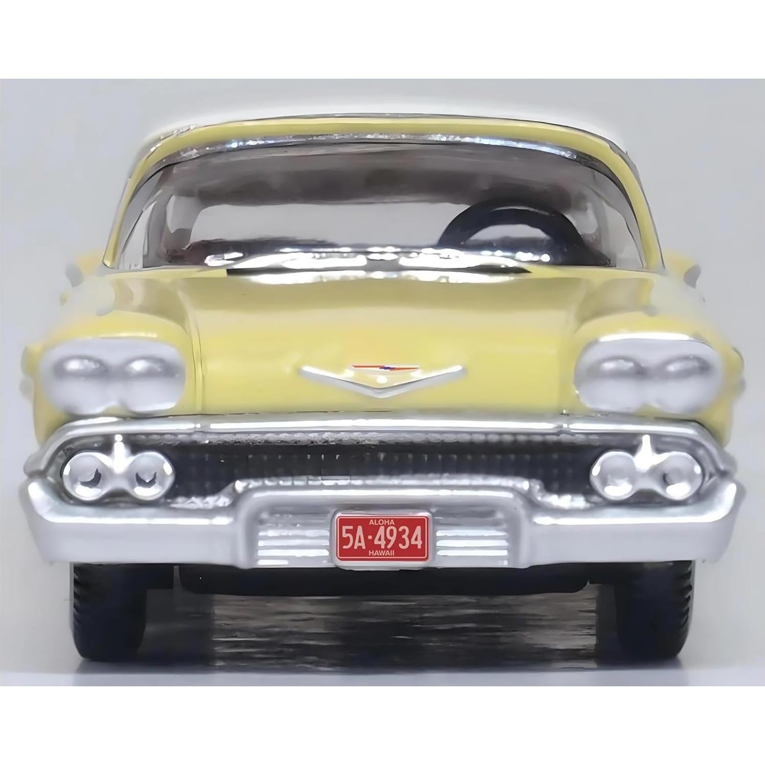 Modelo Diecast 1958 Chevy Impala Sport Crema Colonial 1/87