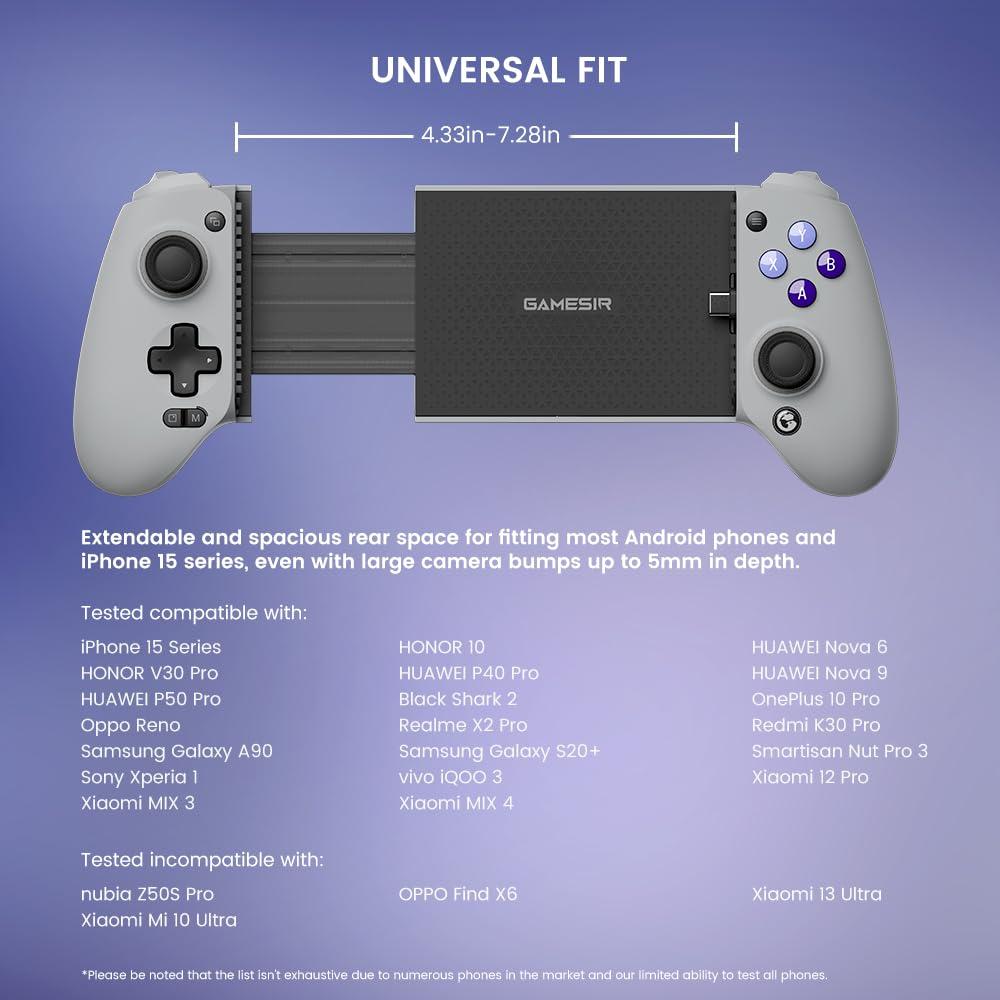 Controlador GameSir G8 Type-C para Android e iPhone 15