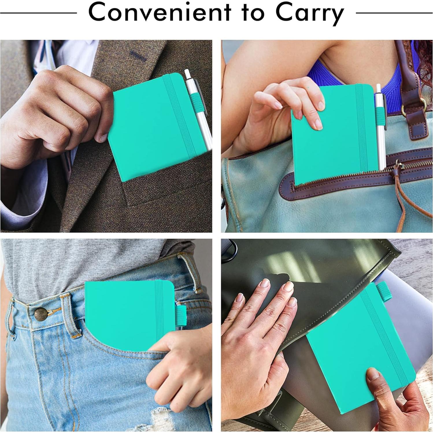 Feela 6 Pack Cuadernos Rayados A6 Aqua con 6 Bolígrafos