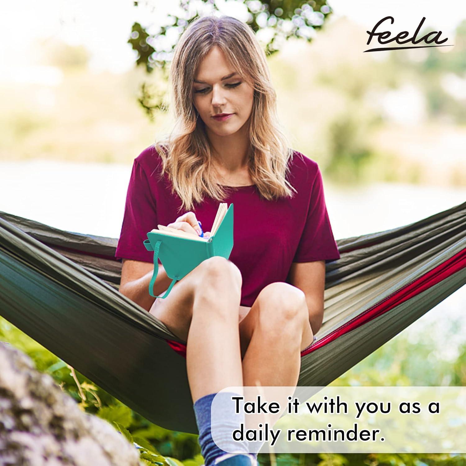 Feela 6 Pack Cuadernos Rayados A6 Aqua con 6 Bolígrafos