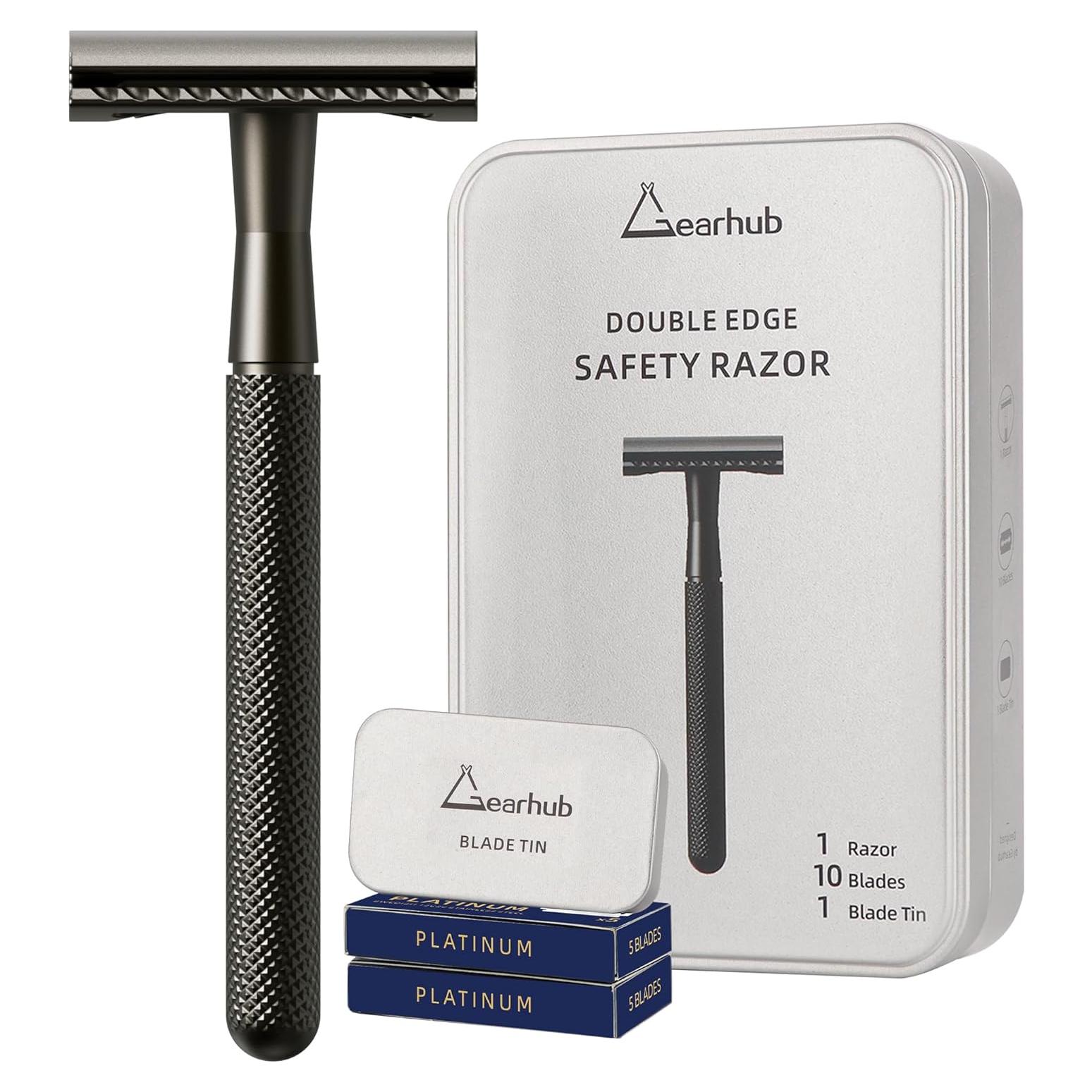 Maquinilla de Afeitar Doble Filo Gearhub GRB3G Acero Inoxidable