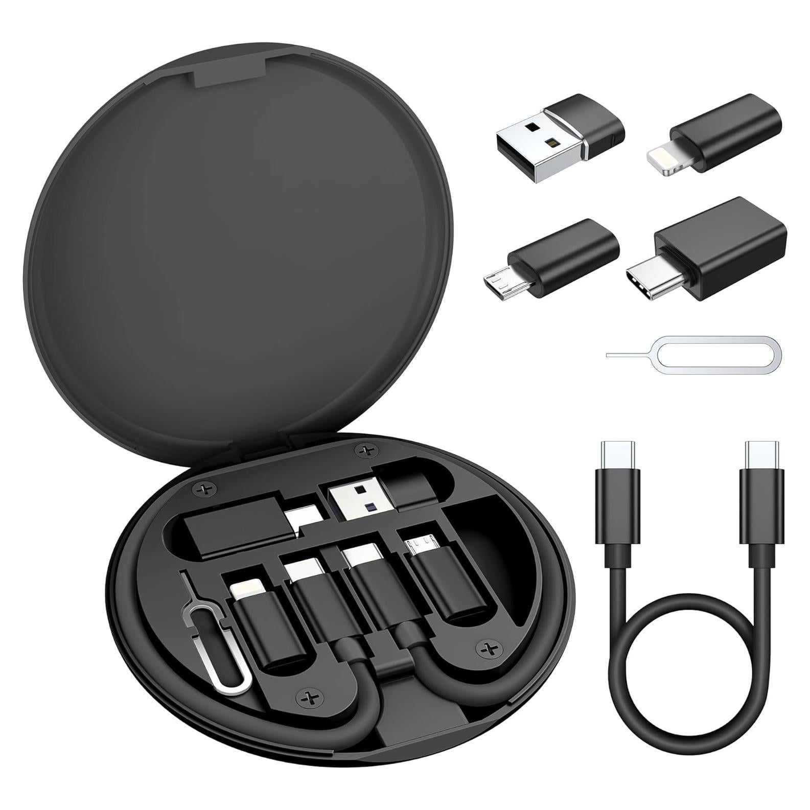 Kit Adaptador Carga USB Elebase 100W con Estuche Negro