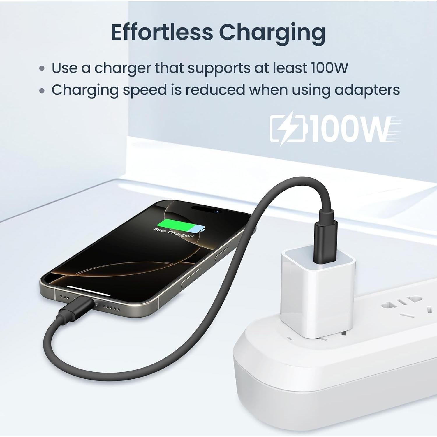 Kit Adaptador Carga USB Elebase 100W con Estuche Negro