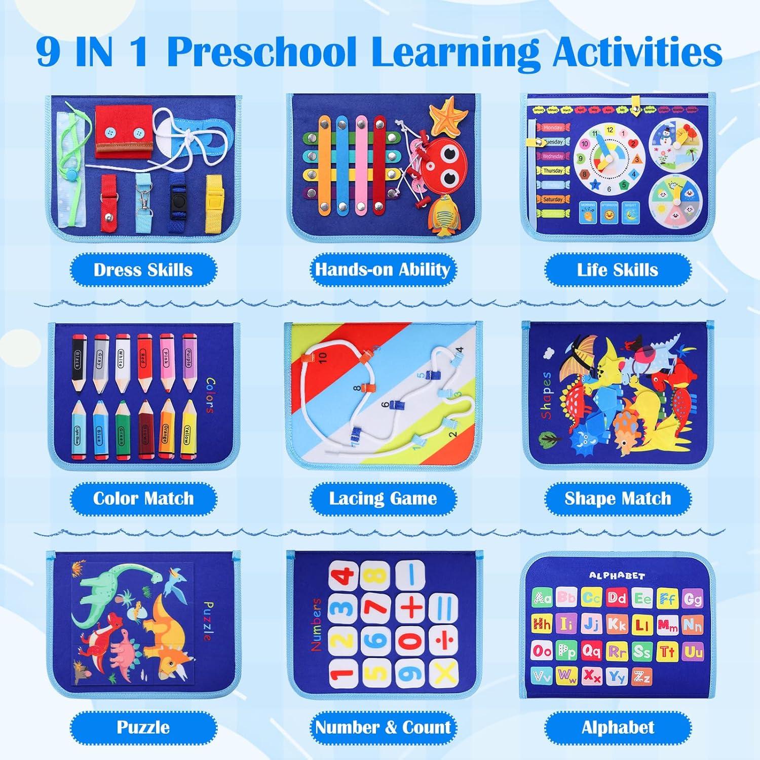 Tablero Ocupado Montessori Envyvip 20 Actividades 1-4 Años