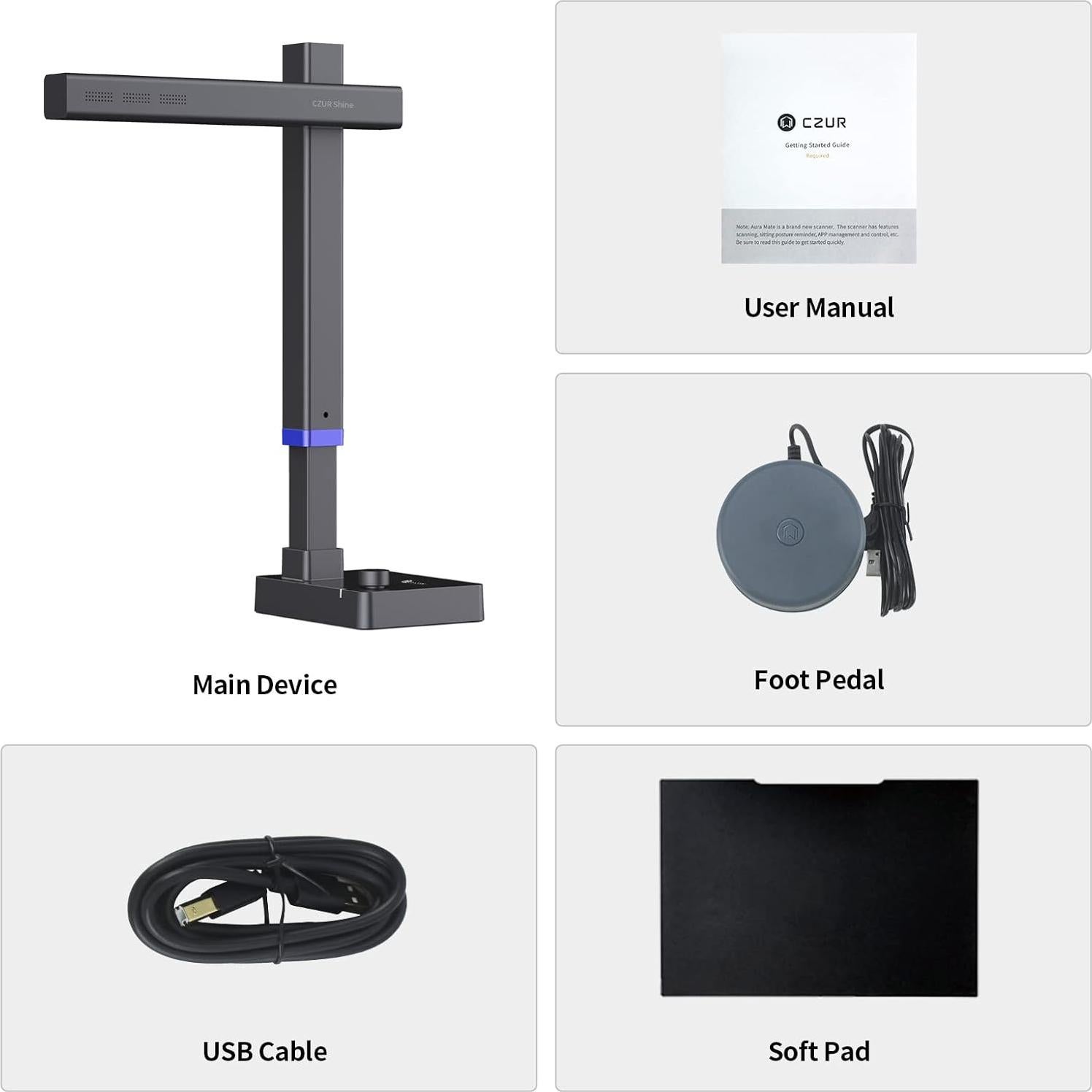 Escáner de Documentos CZUR Shine Ultra Pro 24MP A3 Ajustable