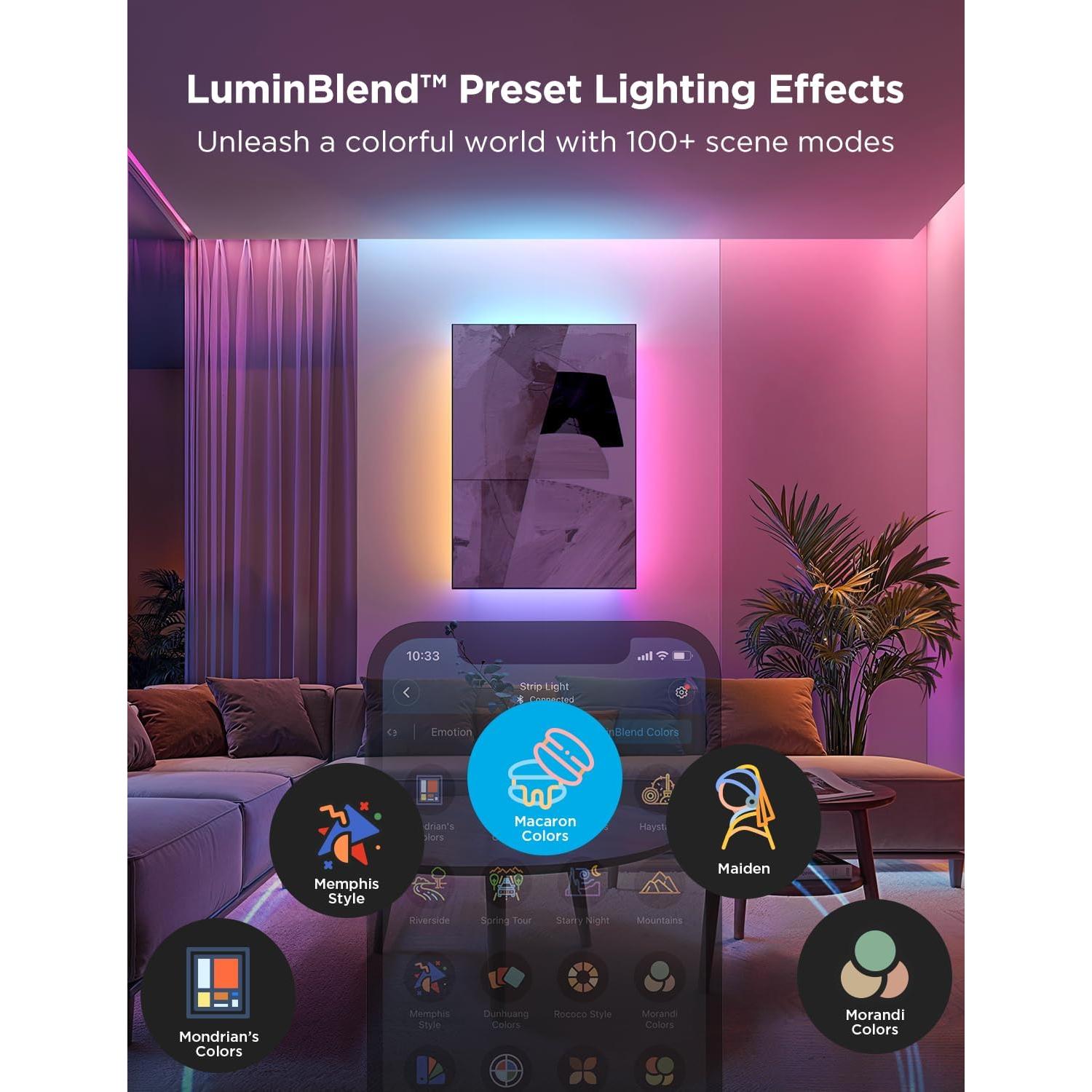 Tira de Luz LED Inteligente Govee RGBIC 2m con Control por Voz