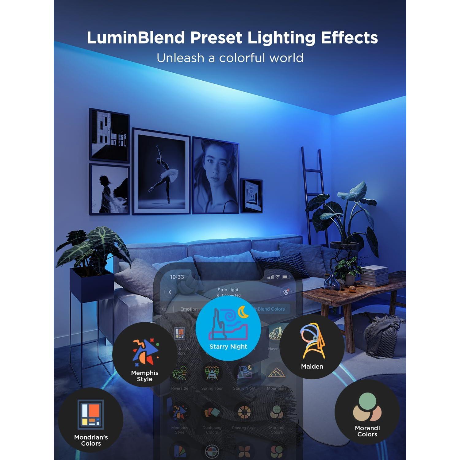 Tira de Luz LED Inteligente Govee RGBIC 2m con Control por Voz