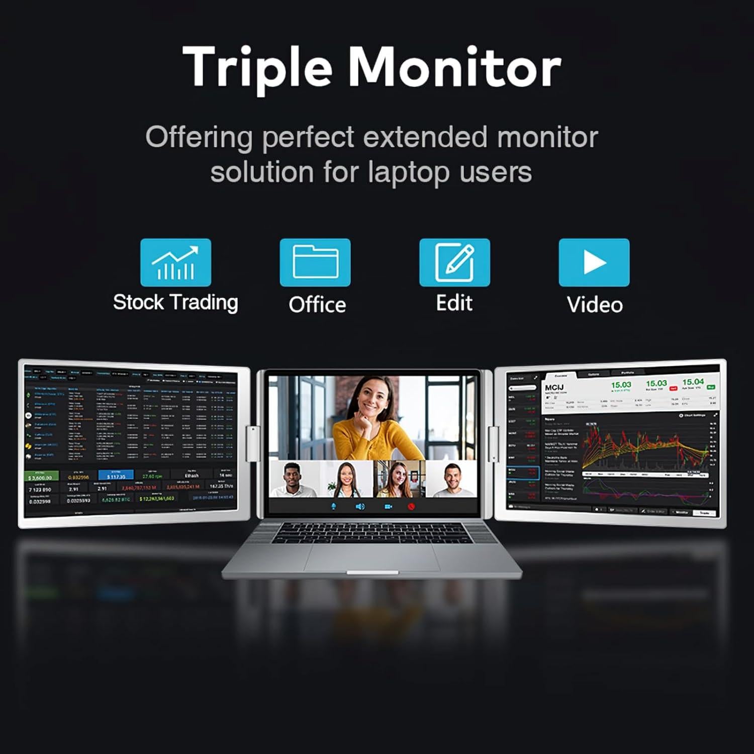 Monitor Portátil Triple Anyuse 14" FHD 1200P IPS USB-C
