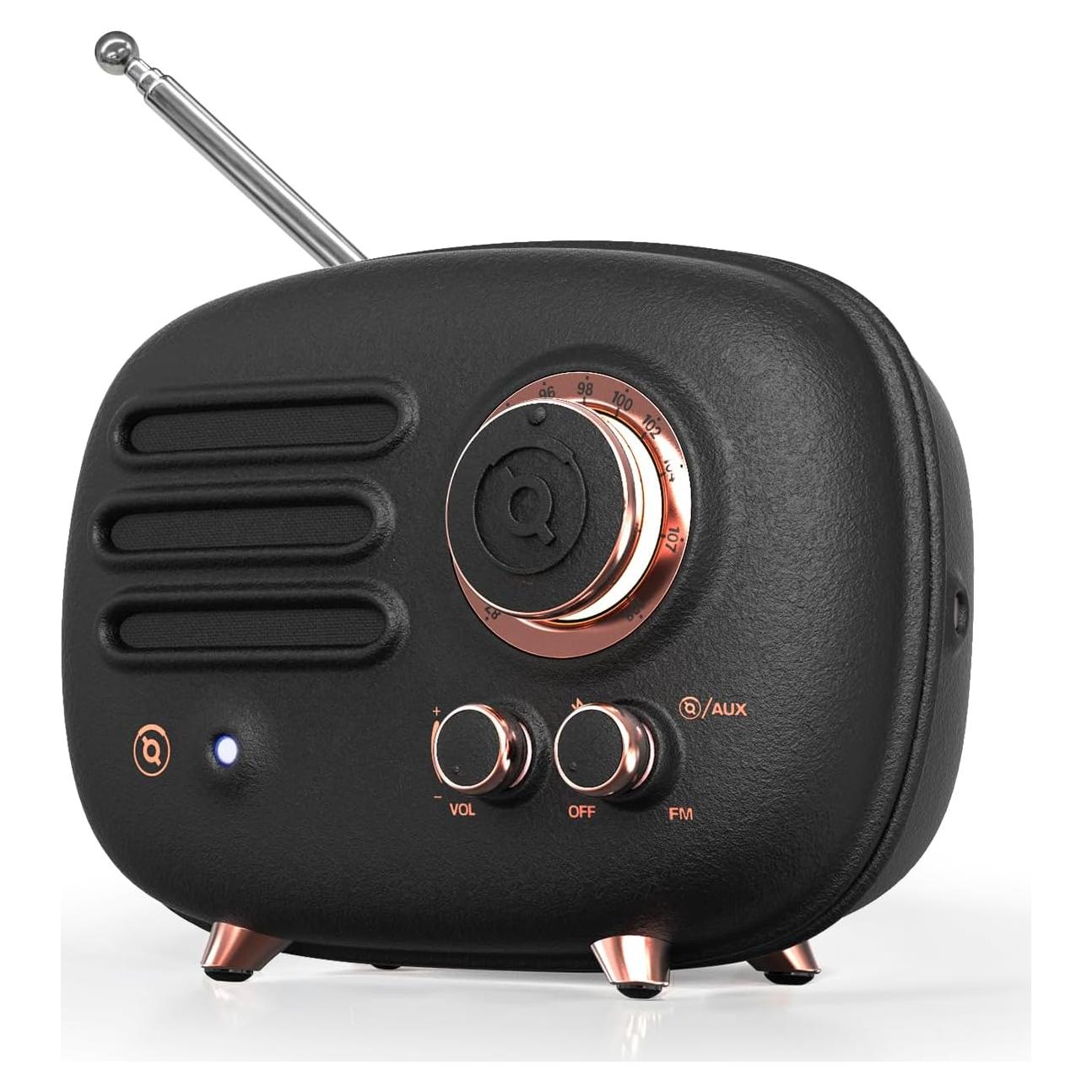 Altavoz Bluetooth Muzen Wild Radiooo Retro 14x6.4cm Metal