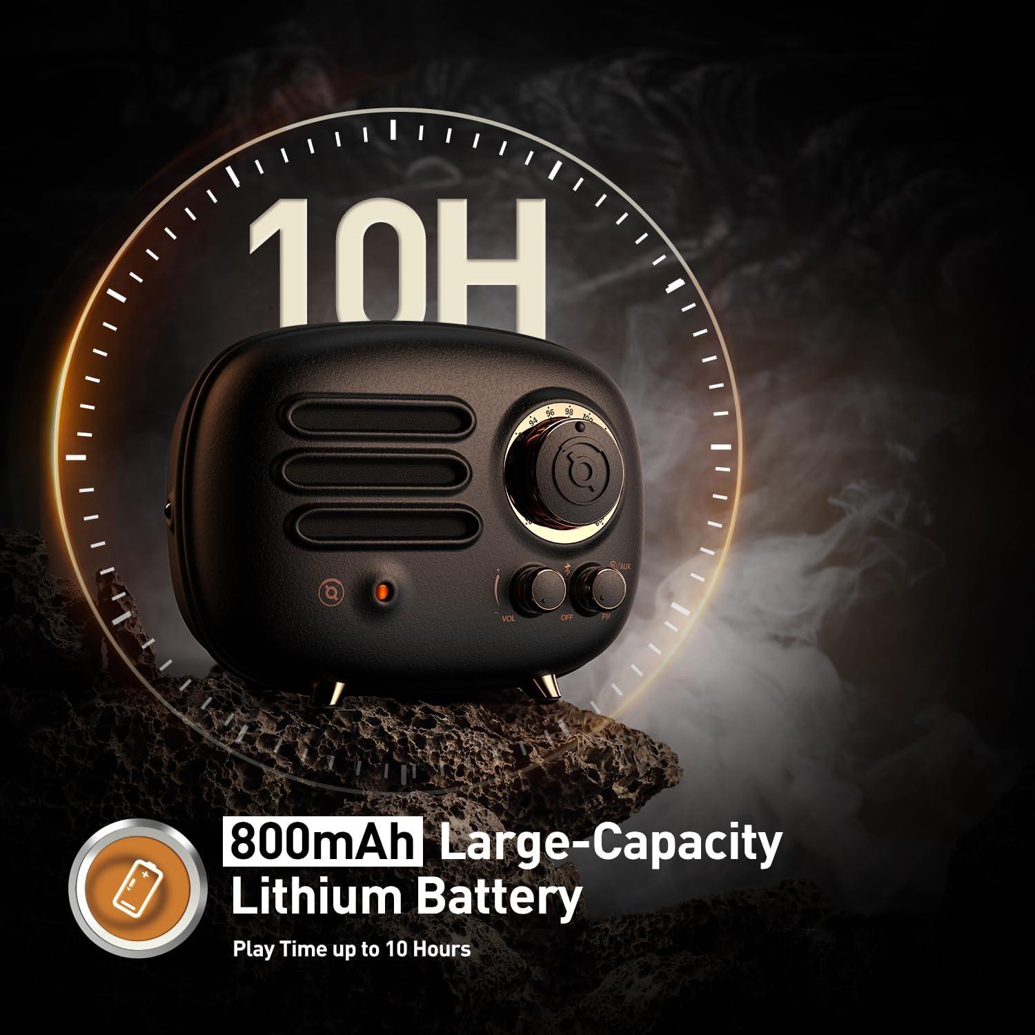 Altavoz Bluetooth Muzen Wild Radiooo Retro 14x6.4cm Metal