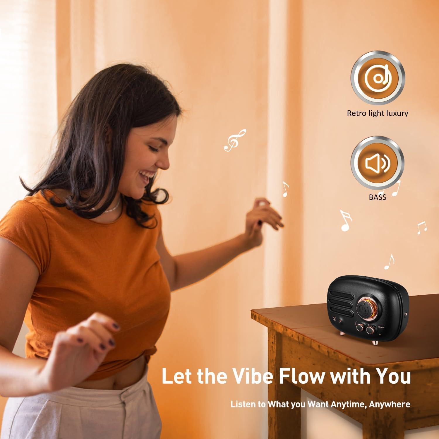 Altavoz Bluetooth Muzen Wild Radiooo Retro 14x6.4cm Metal