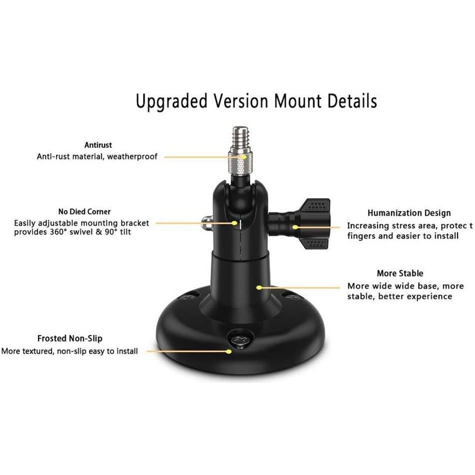 Soporte Ajustable Koroao para Pared Negro 2 Unidades Arlo eufy