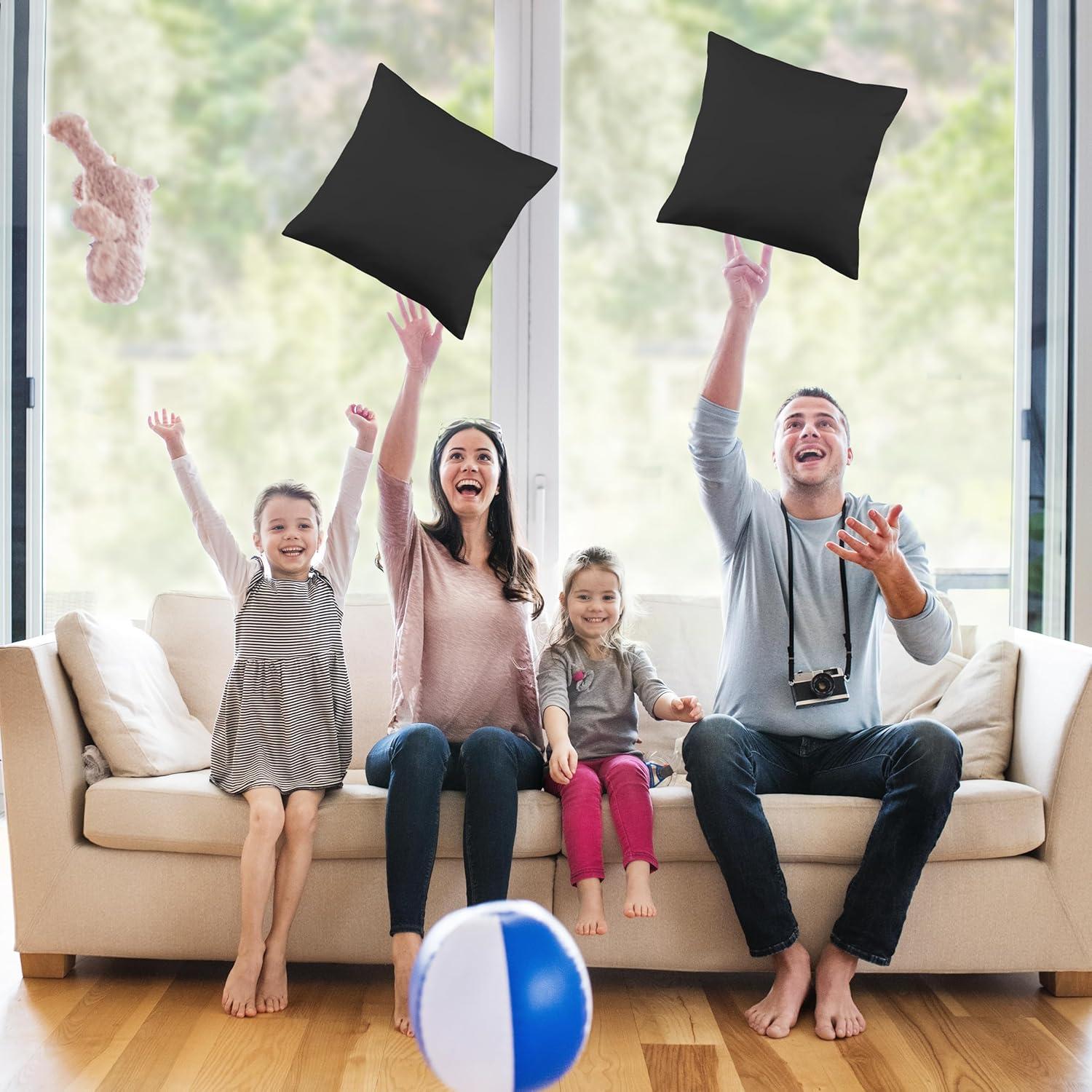 Cojines Decorativos Utopia Bedding - Paquete de 2, 40x40 cm, Negro