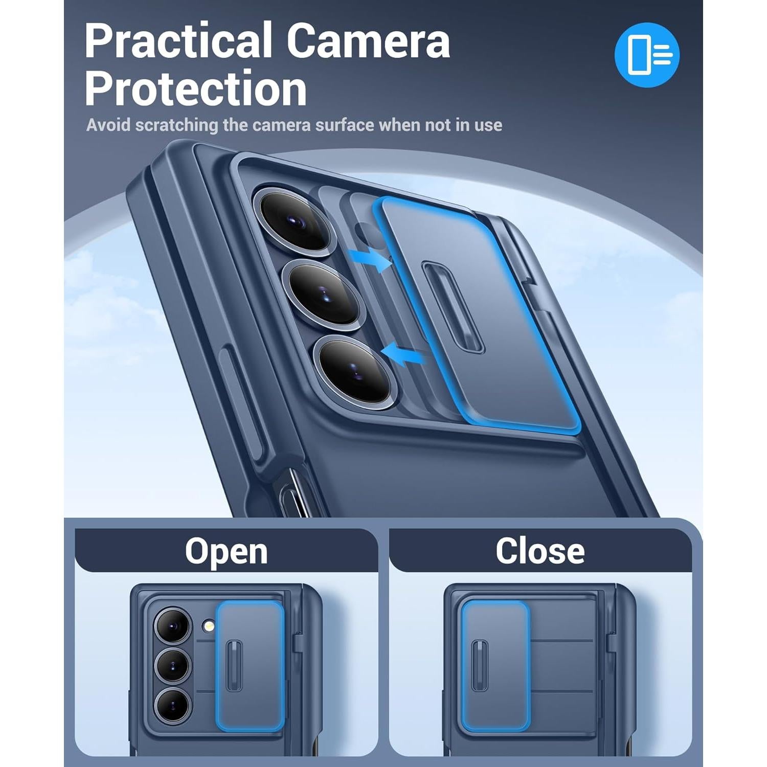 Funda BERFY para Samsung Galaxy Z Fold 6 con Soporte S Pen