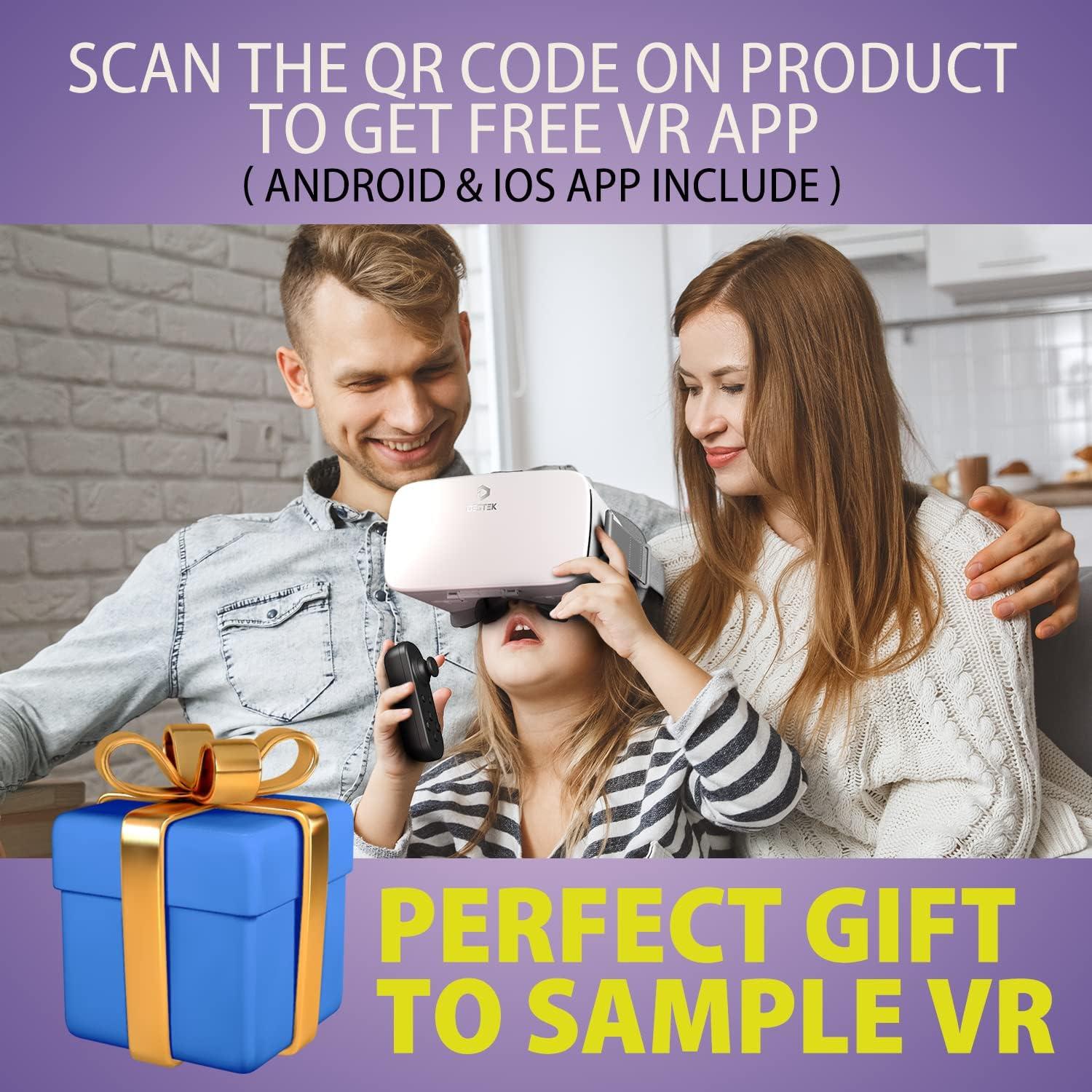 Auriculares VR DESTEK V5 para Teléfono - Lentes HD, 110° FOV