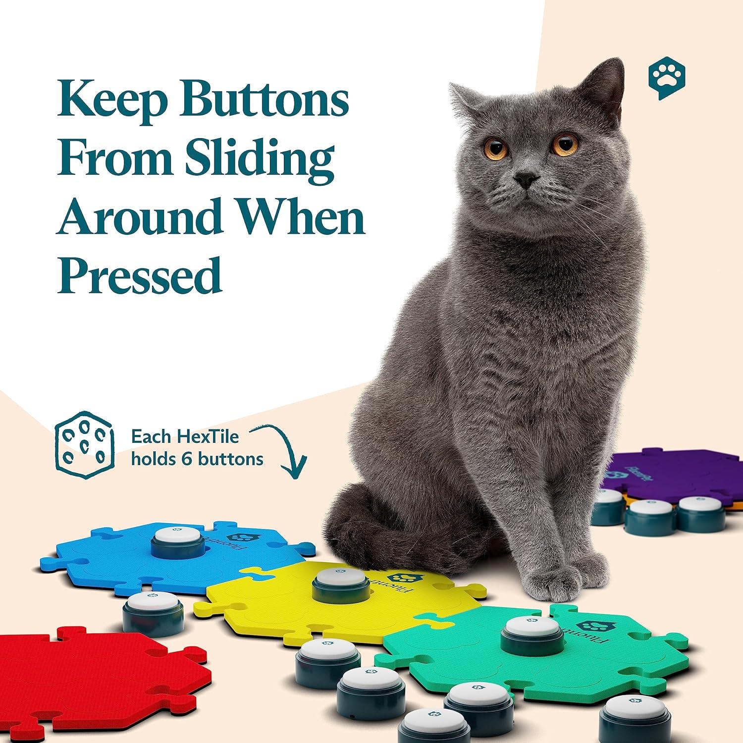 Kit de Vocabulario Básico FluentPet - 12 Botones Hablantes y 6 HexTiles