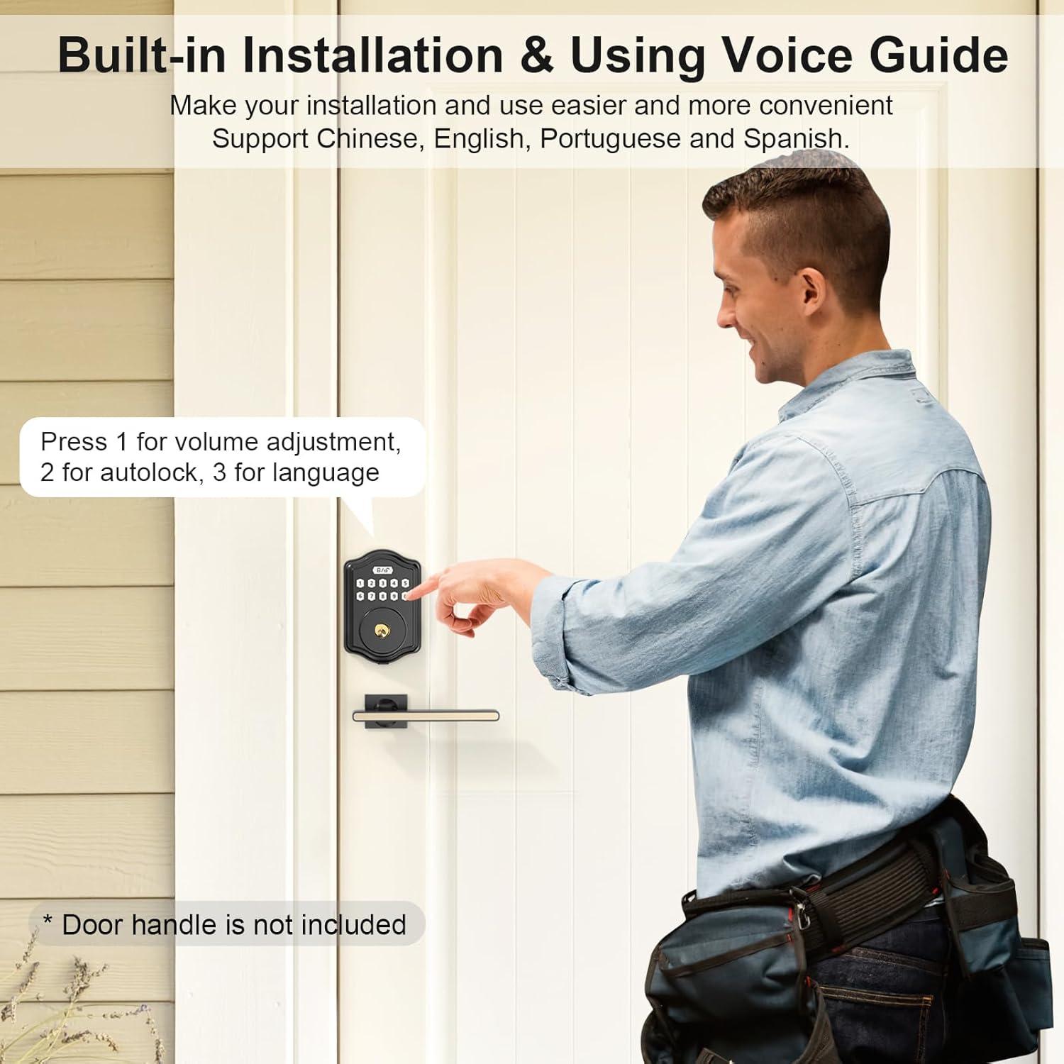 Cerradura Electrónica Sin Llave 52HZ G10 Negra con Código