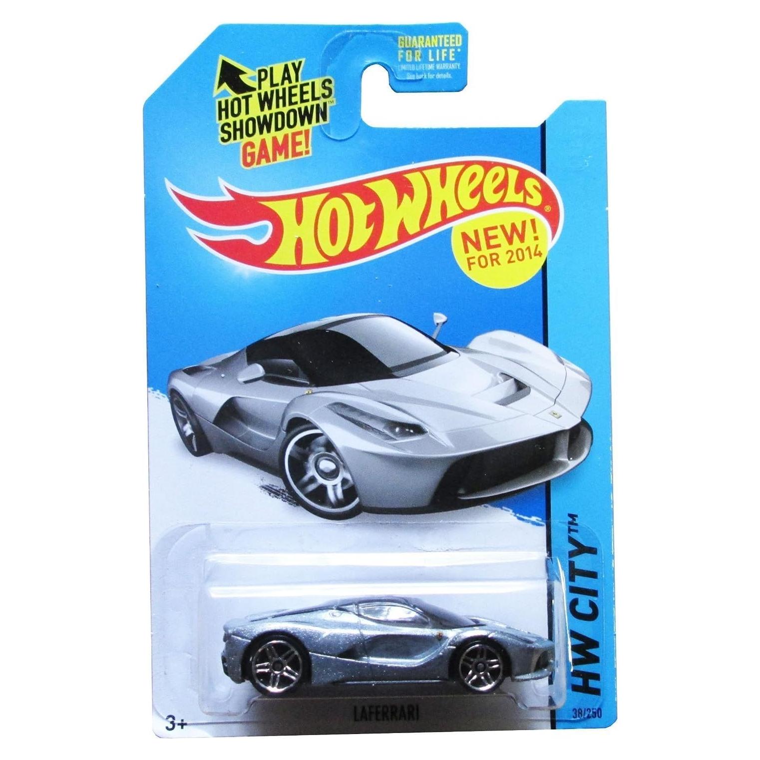 Hot Wheels Laferrari Plata 2014 1:64 Escala Coleccionable