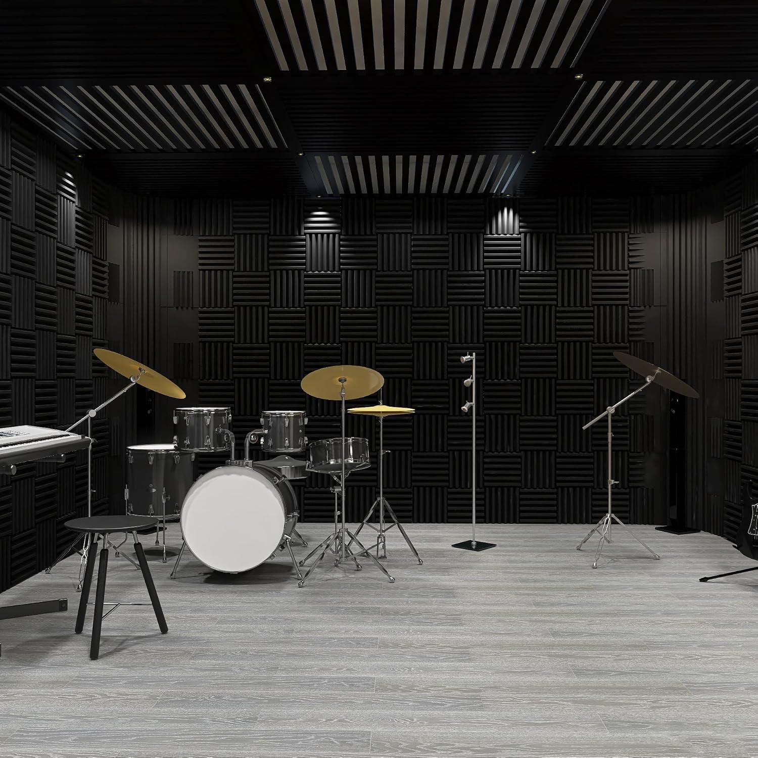 Paquete de 4 trampas de graves curvas Focusound 41.91x16 cm