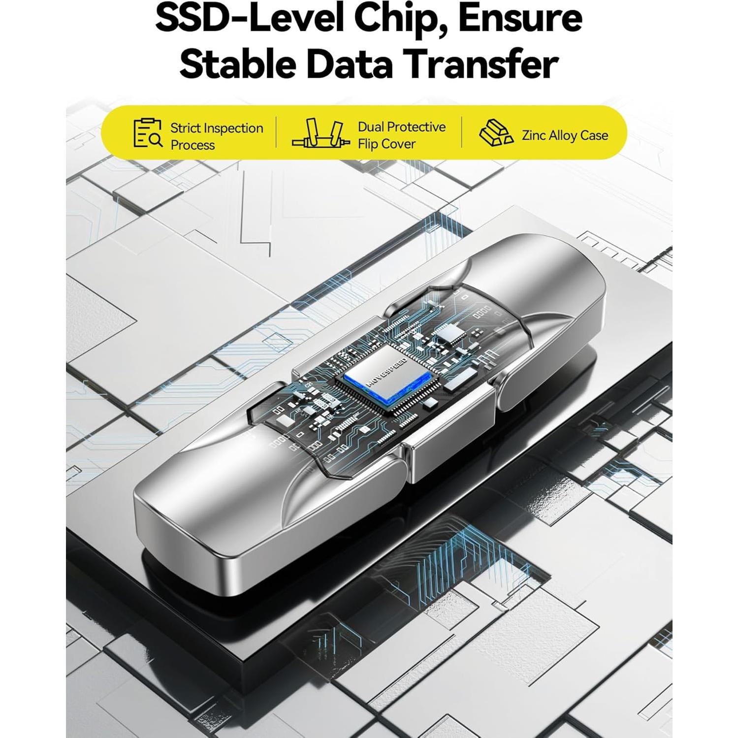 Unidad Flash MOVE SPEED 128GB USB 3.2 Tipo C Alta Velocidad