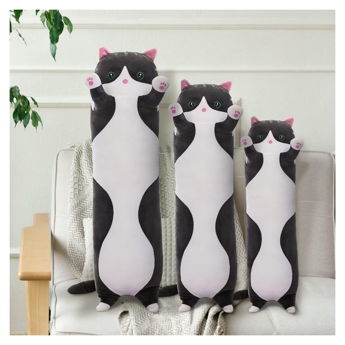 Almohada de Peluche Gato Largo SHINUOER 50 cm Negro