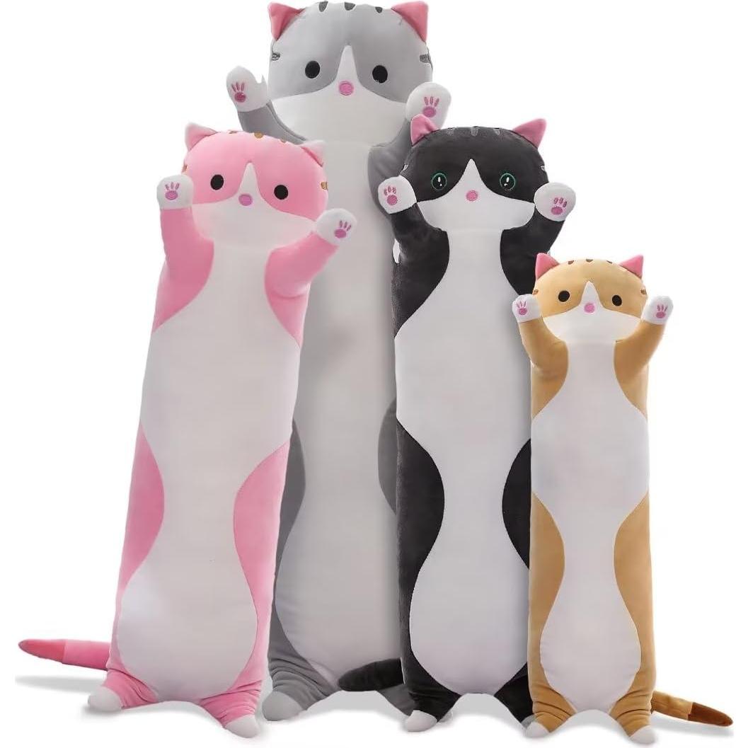 Almohada de Peluche Gato Largo SHINUOER 50 cm Negro