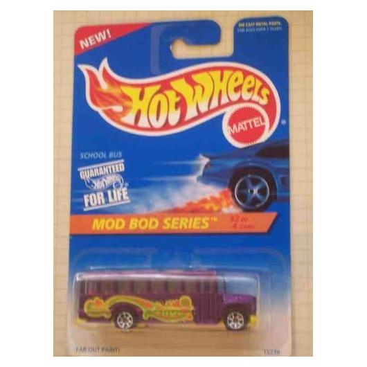 Autobús Escolar Diecast Hot Wheels Mod Bod #2 1:64 Amarillo