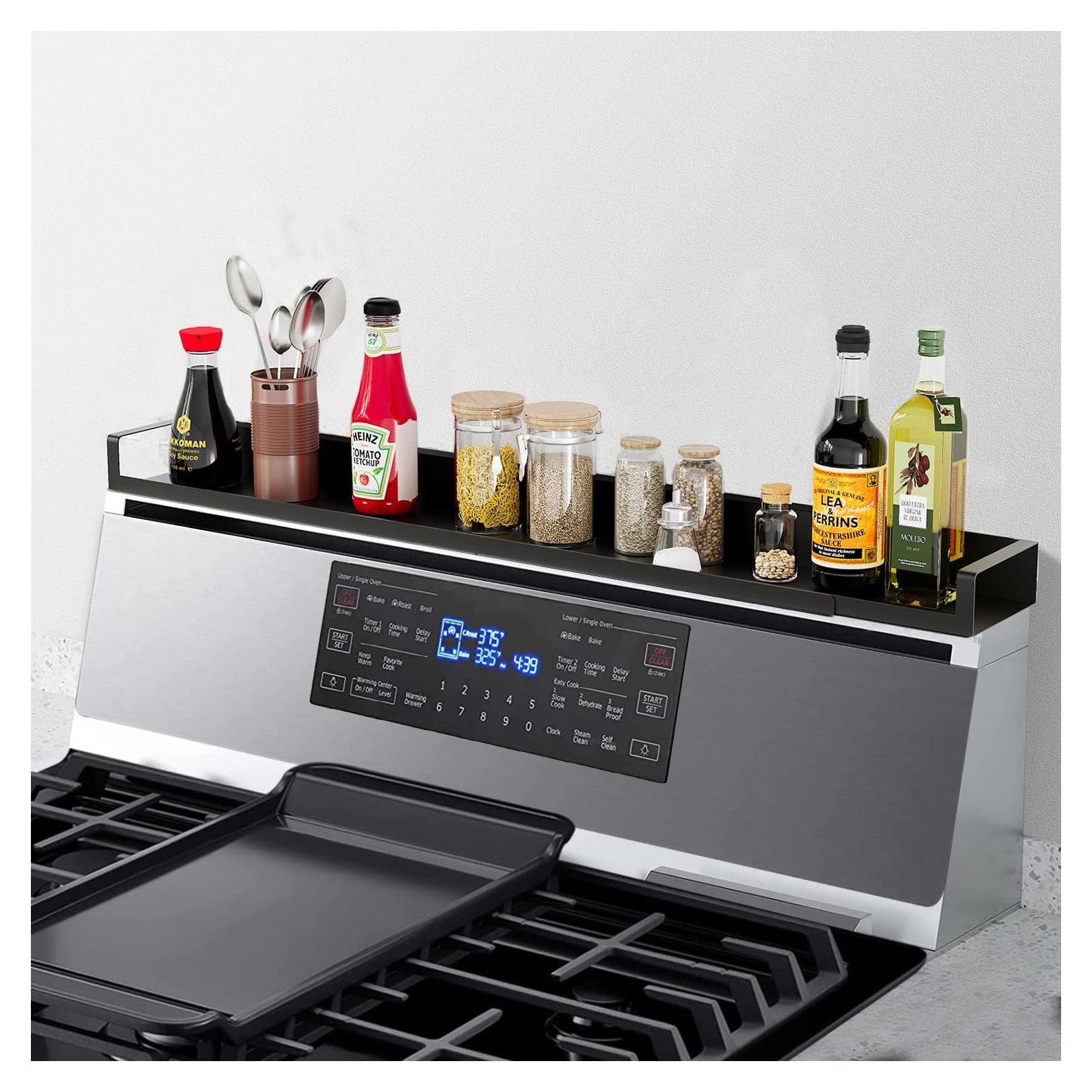 Estante Magnético Ajustable SZJHXIN para Especias 38-76 cm Negro