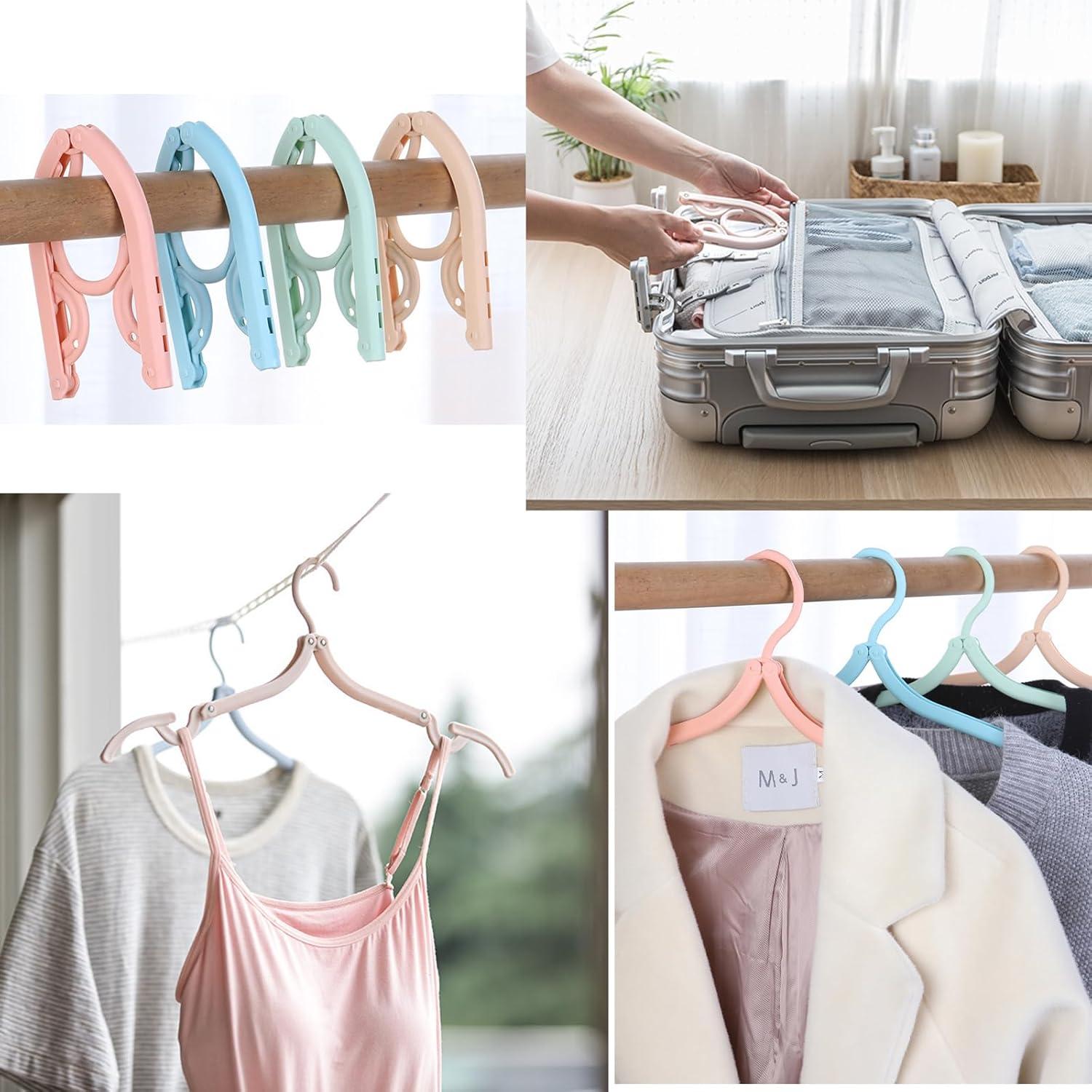 12 Perchas de Viaje Plegables MYLDH Ahorro de Espacio