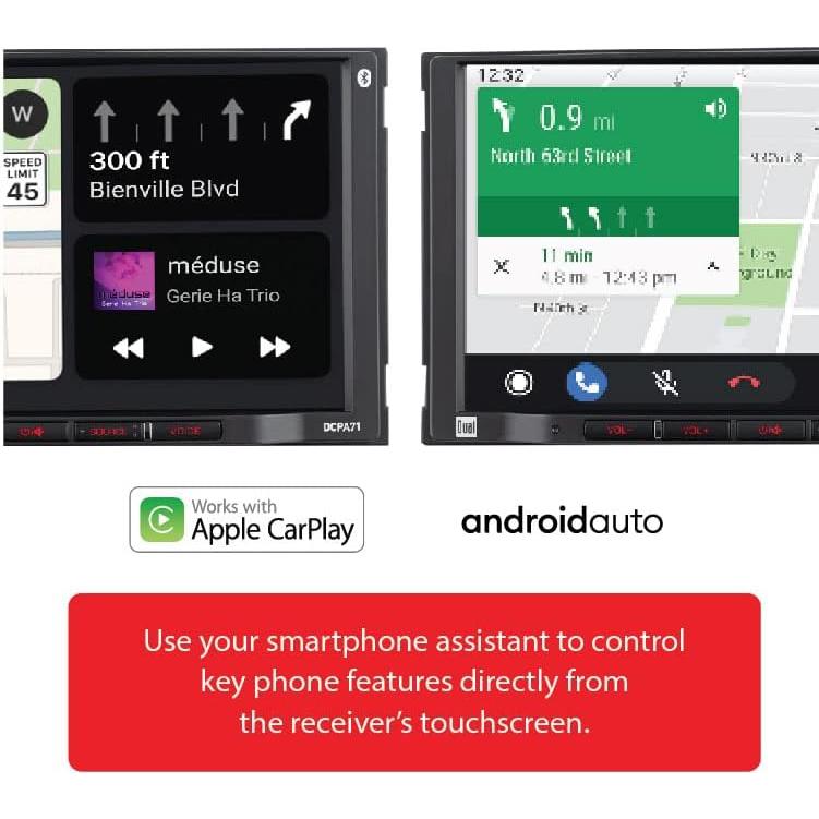 Estéreo Doble DIN Dual DCPA71 7" Pantalla Táctil Bluetooth