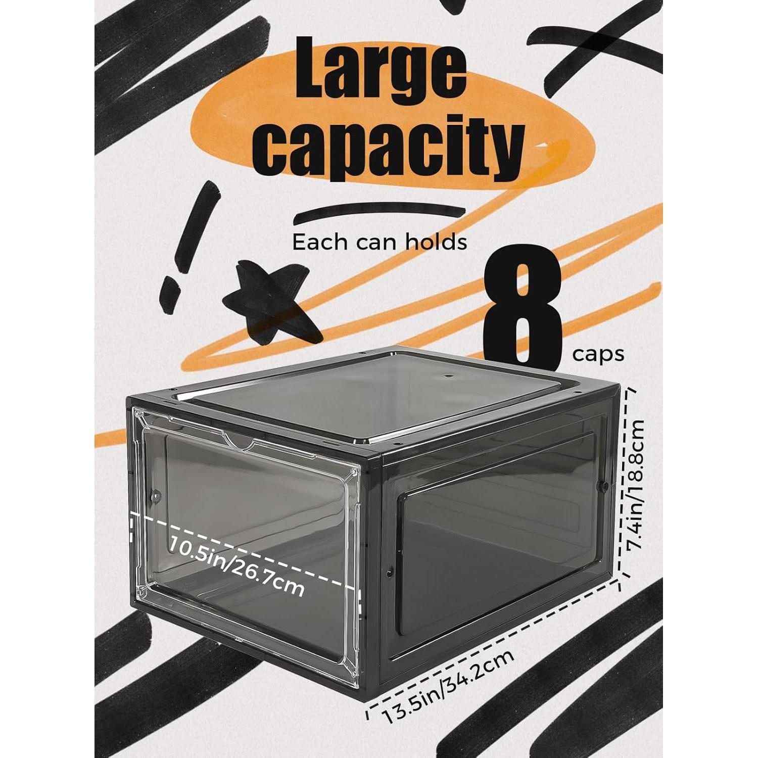 Caja Organizadora de Sombreros SCAVATA 6 Paquetes Apilables