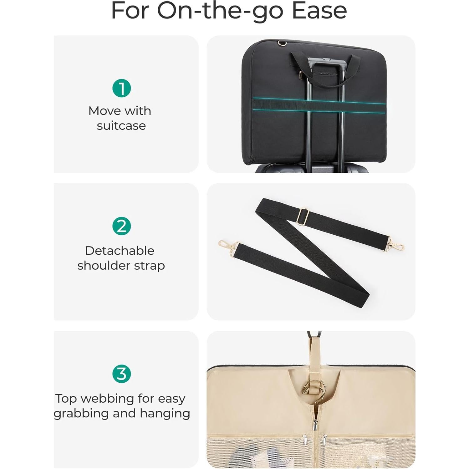 Bolsa de Ropa de Viaje BAGSMART Negra 57x9x46 cm