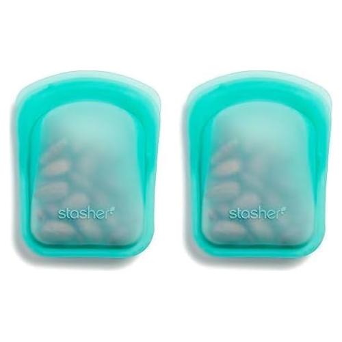 Bolsa de Almacenamiento Reutilizable Stasher Aqua 113g - 2 Unidades