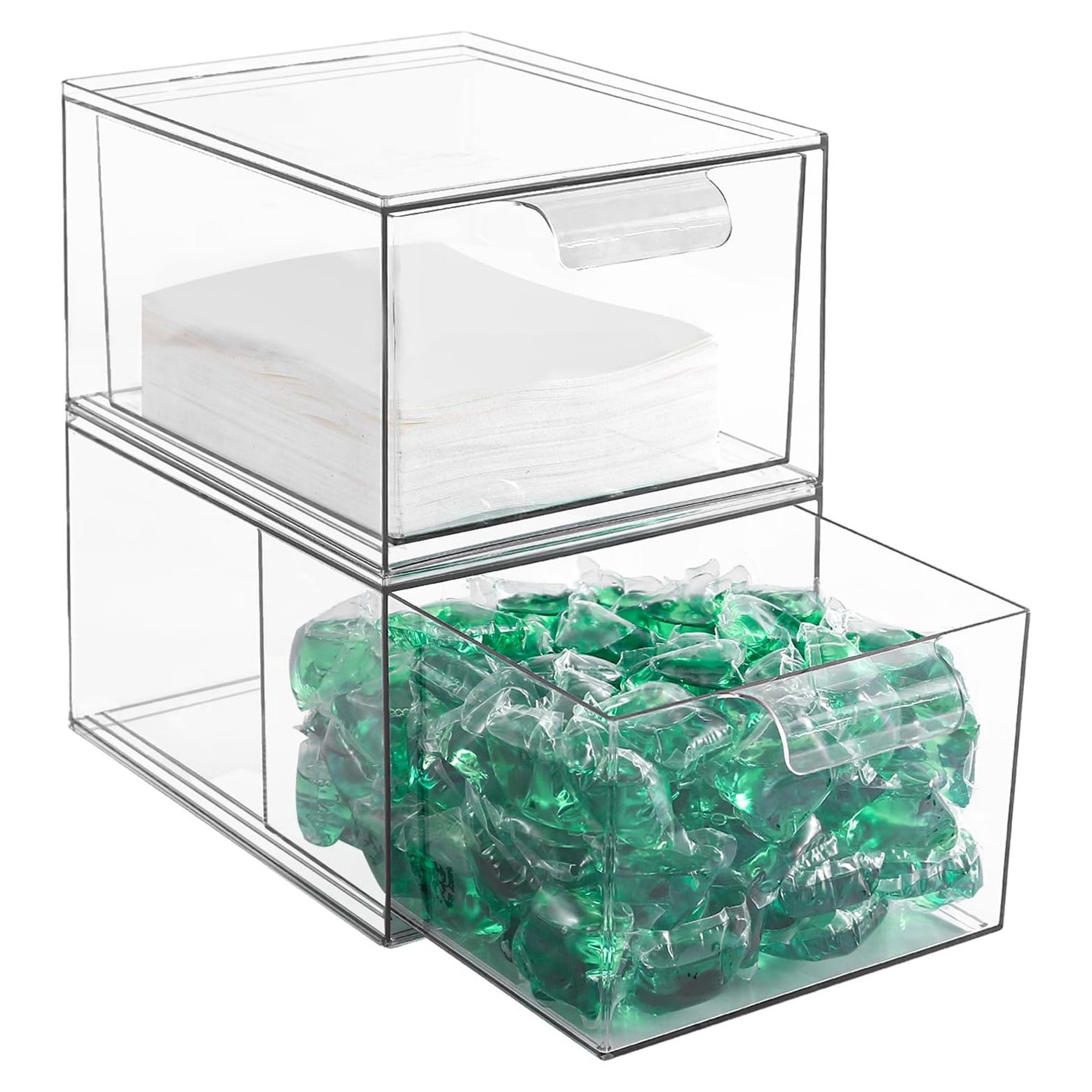 Contenedor apilable VOTLEVT para cápsulas de lavandería - 2 paquetes